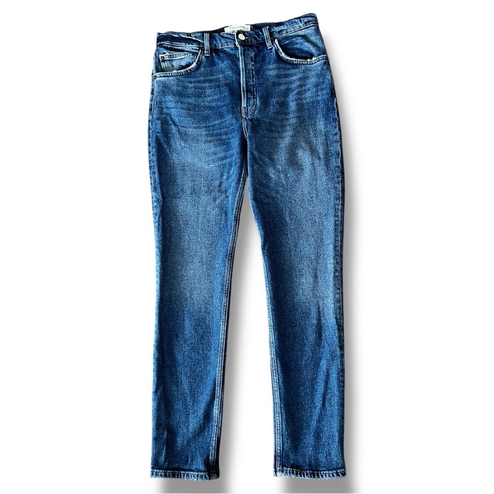 Reformation Serena High Skinny Jeans Women's 28 Dark Wash Button Fly Stretch